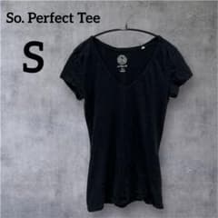 美品✨So. Perfect Tee【S】黒 ブラック 半袖Tシャツ Vネックのサムネイル