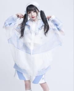 美品 レフレム BIG切替シースルーハイネックパーカー - メルカリ