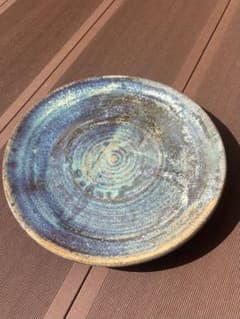 ハンドメイド陶器 14cm丸皿のサムネイル