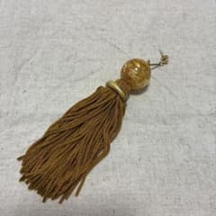 ヴィンテージ　vintage タッセルピアス　フリンジピアス　片耳用　金箔