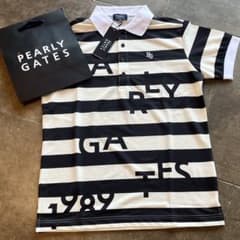 新品 パーリーゲイツ トライクールサッカー 太ボーダー柄ポロシャツ 最終値下【新品】パーリーゲイツ トライクールサッカー 太ボーダー柄