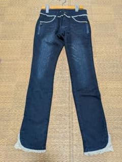 axes femme スキニーデニム レース パール装飾 Sのサムネイル
