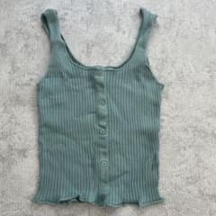 MOUSSY リブタンクトップ グリーン Fのサムネイル