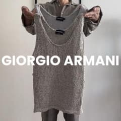 GIORGIO ARMANI コットンシルク 粗編みニットタンク 40 ミラノ GIORGIO ARMANI コットンシルク 粗編みニットタンク 40 ミラノ - メルカリ