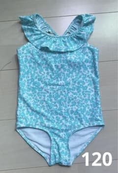 未使用★H&M 水色×花柄　水着　女の子　120のサムネイル