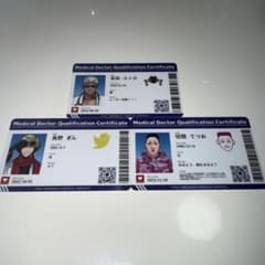 ストグラ救急隊 PUS 特典免許証風カード 鳥野ぎん 切間てつお 吉田ユッカ ストグラ救急隊 PUS 特典免許証風カード 鳥野ぎん 切間てつお 吉田