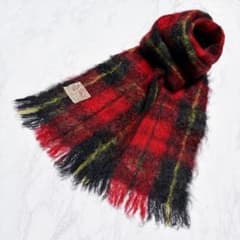 美品✨GLEN CREE スコットランド製 モヘヤ100 マフラー ストール