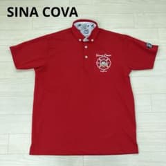 SINA COVA シナコバ 半袖ポロシャツ 刺繍 赤 - メルカリ