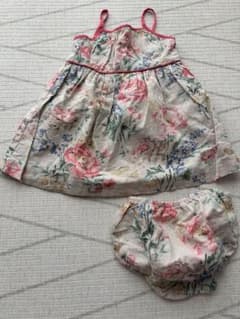 ラルフローレン花柄ワンピース ブルマセット サイズ70のサムネイル