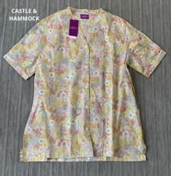 新品CASTLE & HAMMOCK リバティ花柄 半袖ブラウス M 綿100% - メルカリ
