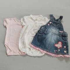 ベビー服 3点セット ロンパース ジャンパースカートのサムネイル