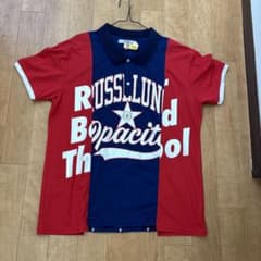 値下げします RUSSELUNOポロシャツ 星柄 レッド/ネイビーのサムネイル