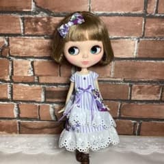 ブライスアウトフィット♡ロング丈ワンピース＆ミニ共布リボン - メルカリ