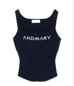 ANDMARY Mary logo tank navy♡ - メルカリ