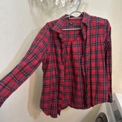 UNIQLO ユニクロ チェックシャツ レッド Mサイズのサムネイル