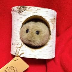 やまね工房 やまね ぬいぐるみ マスコット 白樺巣穴セット 清泉寮 やまね工房 やまね ぬいぐるみ マスコット 白樺巣穴セット 清泉