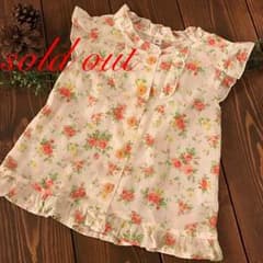 ❌ (21) 150円 ＊ 花柄ブラウス ＊ 95のサムネイル