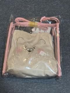 ともだちはくま クリアバッグ＆巾着セット ピンク