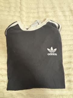adidas ブラック ストライプ 長袖Tシャツのサムネイル