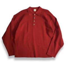 レア【VINTAGE】80s 90s レトロビンテージニットポロ 国産 古着のサムネイル