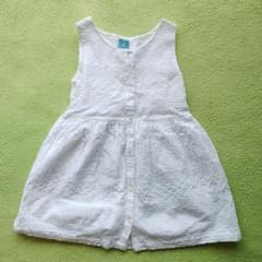 babyGap 100サイズ 白ワンピースのサムネイル