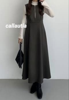 callautia フロントジップ ノースリーブ ロングワンピースのサムネイル
