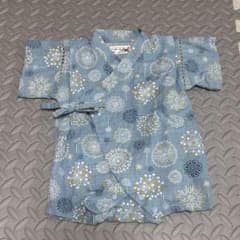 くろわっさんずべべ　甚平　花火柄　70cmのサムネイル