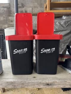Snap-on ゴミ箱 2個セット 黒/赤　スナップオンのサムネイル