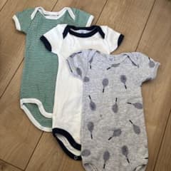 PETIT BATEAU ロンパース 3枚セット 6m/67cm - 3