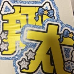 応援うちわ文字 翔太 ブルーグリッターのサムネイル