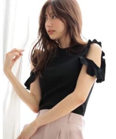 ☆値下げ☆INGNI*フリルニット新品ブラックのサムネイル