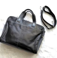 訳ありCOACH ブリーフケース ビジネスバッグ レザー 黒 F70094 COACH（コーチ） ビジネスバッグ カーライル ブリーフ バッグ メンズ