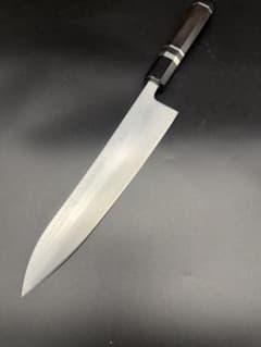 アウトレット　長期保管品　青ガミスーパー鋼牛刀240mm 黒檀銀巻き柄 アウトレット 長期保管品 青ガミスーパー鋼牛刀240mm 黒檀銀巻き柄