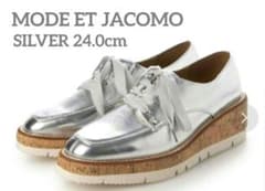MODE ET JACOMO レースアップ厚底シューズ シルバー 24.0cm - メルカリ