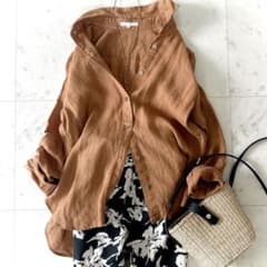 【23区】LIBECO 麻100% レギュラーカラー2wayカシュクールシャツ 定番 23区 LIBECOリネンシャツ 羽織 38 2way カシュクール 麻 - メルカリ