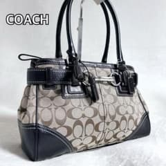 極美品 COACH シグネチャー トート ホースビット ダークブラウン y2k 極美品 COACH シグネチャー トート ホースビット ダークブラウン y2k