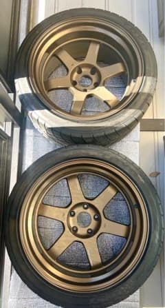 VOLKRACING TE37VMarkⅡFACE2 10J-25タイヤセット➀のサムネイル