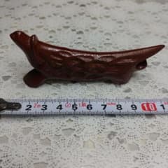 【希少アンティーク】高級 鋳鉄製 猪 文鎮 縁起物 イノシシ ビンテージ 置物のサムネイル