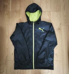 PUMA ウィンドブレーカー Mサイズ ネイビー/ライムグリーンのサムネイル