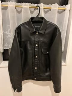 黒 レザージャケット　Gジャン型レザージャケットのサムネイル