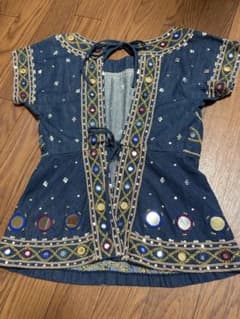 TABASA denim embroidered(タバサ) top/tunic