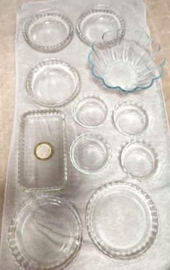 未使用品含む　PYREX　iwaki ガラス食器　 11点　オールドPYREXのサムネイル