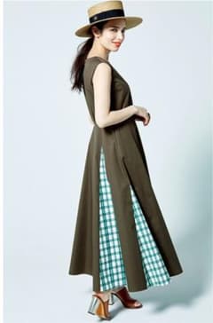 17SS yori コットンツイルロングワンピース 34のサムネイル