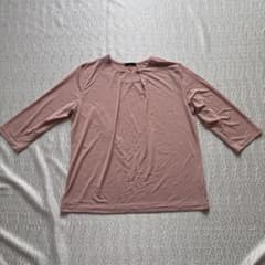 FIRST Five-quarter sleeve cut and sew top, pink, size LL