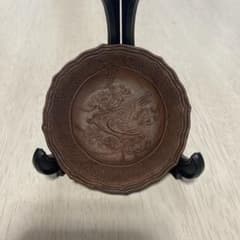 鳥と梅の意匠 陶器製 小皿 豆皿のサムネイル