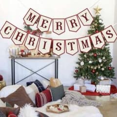 クリスマス ガーランド 壁面装飾 クリスマス飾り1セット メリークリスマスのサムネイル