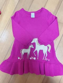 新品 Gymboree 18-24M 90cm お馬の親子 ワンピースのサムネイル