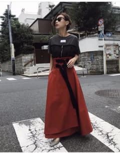 ameri vintage DOUBLE TAPE BELT SKIRTのサムネイル