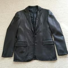VISARUNO レザージャケット　ブラック　Ｌサイズのサムネイル