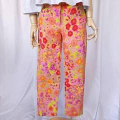 WEEKEND MaxMara クロップドパンツ 花柄 38 ストレッチ ピンク - メルカリ